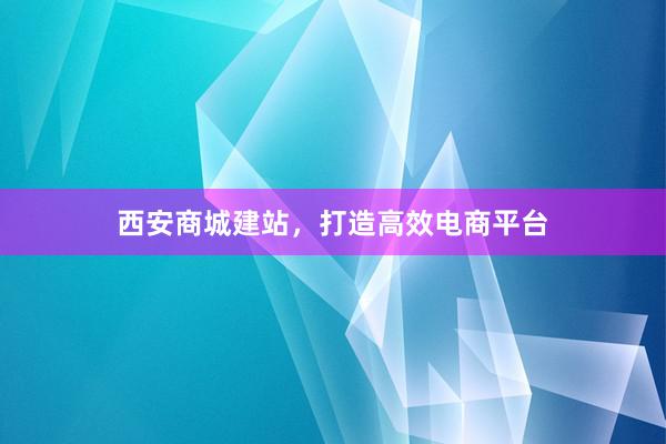 西安商城建站，打造高效电商平台